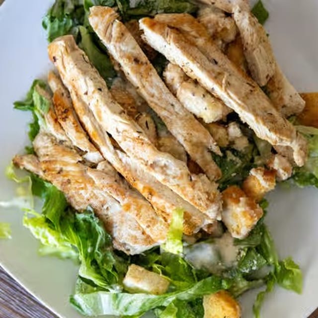 Grilled Chicken Caesar Salad Wrap.