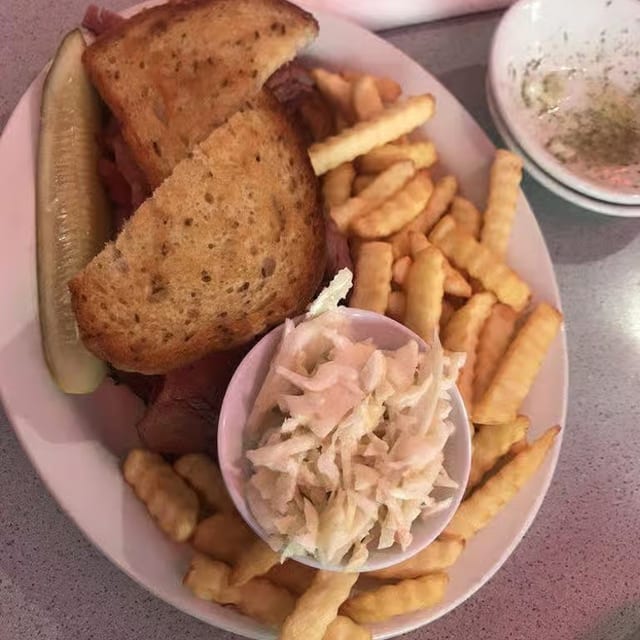 Hot Pastrami & Corned Beef Combo Sandwich.